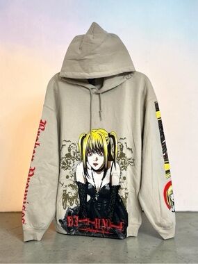 Broken Promises Hoodie Anime Misa Amane Death Note Graphic Pullover Sand Beige M